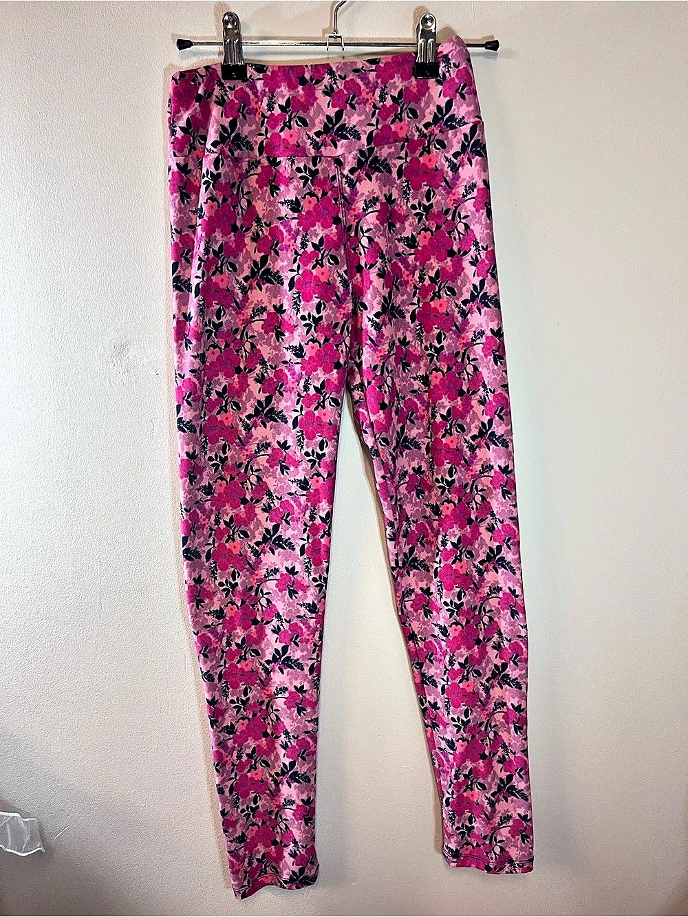 She's Got Leggz Leggings Floral Pink & Black Petite Small